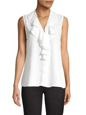 Karl Lagerfeld Paris Ruffle Sleeveless Top