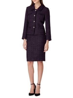 Tahari Arthur S. Levine Four-pocket Boucle Jacket