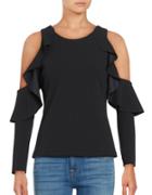 Tracy Reese Cold Shoulder Ruffle Top