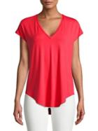 H Halston V-neck Swing Body Top