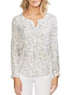 Vince Camuto Ethereal Dawn Floral-print Long-sleeve Blouse