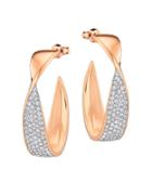 Swarovski Rose Goldplated Pierced Earrings