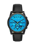Armani Exchange Outer Banks Aix Chronograph Leather-strap Watch