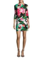 Nicole Miller New York Floral-print Pull-on A-line Dress