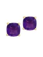 Effy Amethyst And 14k Yellow Gold Earrings