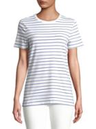 Lord & Taylor Petite Petite Striped Cotton-blend Tee