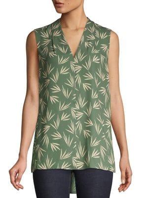 Context High-low Leaf-print Top