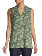 Context High-low Leaf-print Top