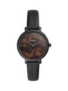 Fossil Jacqueline Stainless Steel & Leather-strap Watch