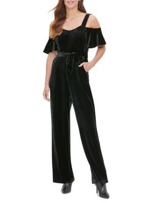 Calvin Klein Ruffled Cold-shoulder Jumpsuit