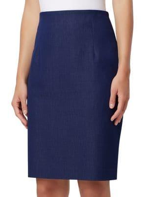 Tahari Arthur S. Levine Denim Skirt