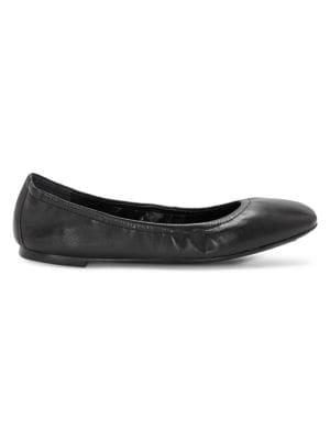 Vince Camuto Brindin Square-toe Leather Ballet Flats