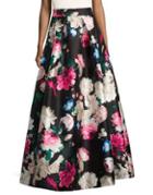 Eliza J Pleated Floral Ball Skirt