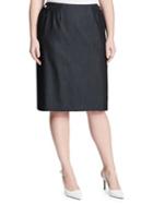 Calvin Klein Plus Dressy Denim Skirt