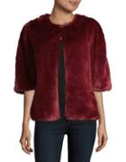 Adrianna Papell Faux Fur Two-way Wrap Jacket