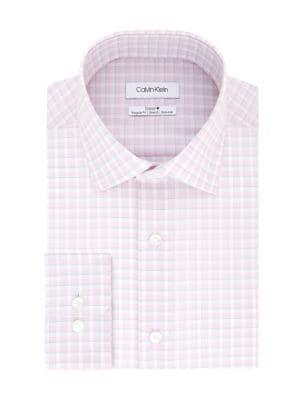 Calvin Klein Plaid Button Front Collared Shirt