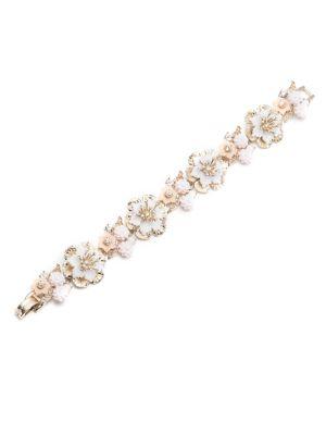 Marchesa Crystal Floral Bracelet