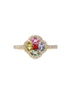 Marco Moore 18k Yellow Gold, Diamond And Multi-sapphire Ring