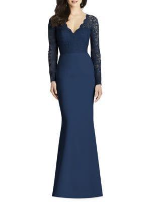 Dessy Collection Classic Lace Bridesmaid Dress