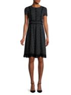 Karl Lagerfeld Paris Dot Lace Fit-and-flare Dress