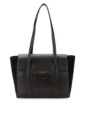 Karl Lagerfeld Paris Logo Leather Tote Bag
