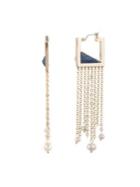 Carolee Amelia 4-6mm Freshwater Pearl Square Chain Earrings