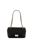 Karl Lagerfeld Paris Quilted Convertible Leather Shoulder Bag