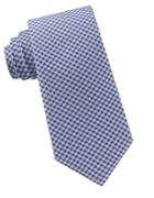 Black Brown Checked Silk And Cotton Tie