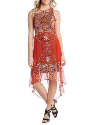Karen Kane High-low Printed A-line Dress
