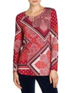 Olsen Modern Folk Foulard-print Cotton-blend Top