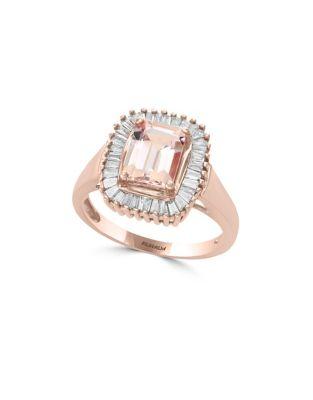 Effy Blush Diamond And Morganite Solitaire Ring