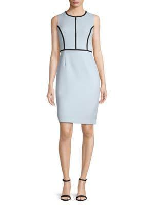 Kasper Contrast Sheath Dress