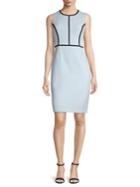 Kasper Contrast Sheath Dress