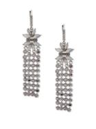 Jenny Packham White Opal And Crystal Drop Earrings