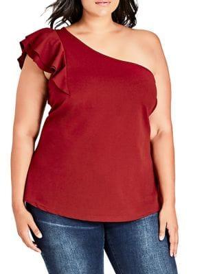 City Chic Plus Sweet Flutter Top