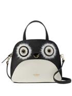 Kate Spade New York Small Dashing Beauty Penguin Lottie Faux Fur-trimmed Satchel