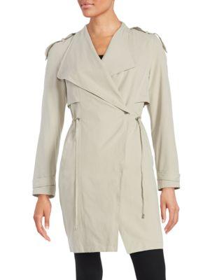 French Connection Wrap Front Trench Coat