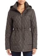 Ellen Tracy Hooded Quilted Jacket