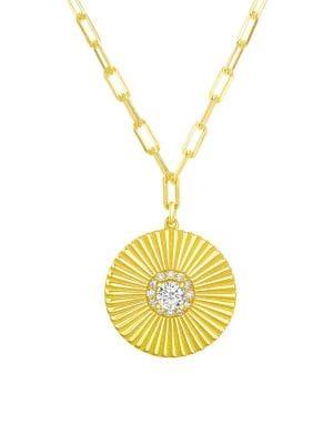 Lord & Taylor 14k Goldplated Sterling Silver & Crystal Pendant Necklace