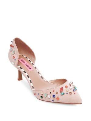Betsey Johnson Max Rhinestone-embellished Heels