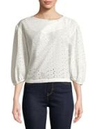 Habitual Lea Eyelet Blouse