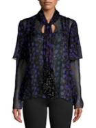 Diane Von Furstenberg Margie Tinse Dragon Tie Blouse