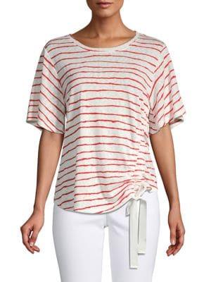 Democracy Striped Self-tie T-shirt