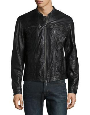John Varvatos Star U.s.a. Zip-front Leather Jacket