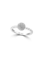 Effy 925 Sterling Silver And Diamond Ball Ring