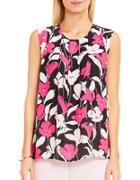 Vince Camuto Petite Floral Printed Wave Blouse