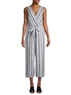 Jones New York Stripe Wide-leg Jumpsuit