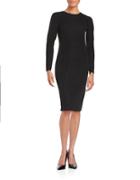 Marc New York Andrew Marc Mesh-accented Sheath Dress