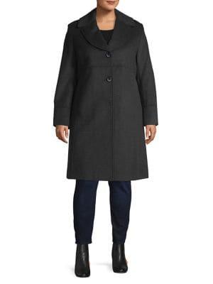 Jones New York Plus Classic Notch Coat