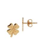 Lord & Taylor 14k Yellow Gold 4-leaf Clover Stud Earrings